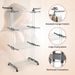 1 Pc 4-tier Clothes Drying Rack With Rotatable Side Wings And Collapsible Shelves_maomaolike.com