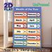 Months Of The Year Painting Poster, Vibrant Block-style Monthly Chart Poster, Educational Design For Learning Full And Abbreviated Month Names, Ideal_maomaolike.com