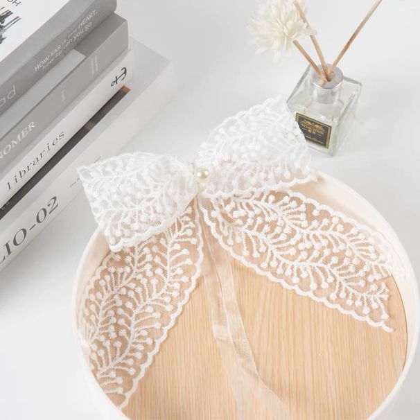 Lace Bow Tiebacks Light Luxury French Curtain Drawstring Buckle Korean Style No-Drill Beautiful Sheer Tie Rope_maomaolike.com