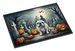 English Bulldog Spooky Halloween Doormat Front Door Mat Indoor Outdoor Rugs For Entryway, Non Slip Washable Low Pile, 24H X 36W_maomaolike.com