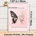 Butterfly & Floral Themed Inspirational Painting Poster, Soft Pink-toned Half Butterfly Silhouette With Blooming Flowers Poster, Gentle Motivational_maomaolike.com