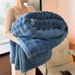 Rabbit Fur Plush Office Nap Shawl Lunch Break Thin Air Conditioning Sofa Cover Milk Coral Fleece Small Blanket_maomaolike.com