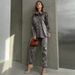 Women's clothing fashion casual suits for women leopard print spring ladies long-sleeved trousers women's clothing two-piece suit_maomaolike.com
