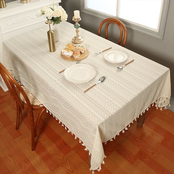 Christmas Tablecloth Modern Embroidery Lace Living Room Kitchen Rectangular Non Slip Decorative Cover Cloth Table Mat_maomaolike.com