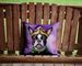 Boston Terrier King Of Mardi Gras Throw Pillow Machine Washable, Indoor Outdoor Decorative Pillow For Couch, Bed Or Patio, 14Hx14W_maomaolike.com