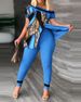 Women's Clothing fashion casual slit slant collar printed suit_maomaolike.com