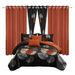 9 Piece Soft All-Season Washed Microfiber Cover Set , Queen/King/Calking Bedding Set With Pillowcases,Bedspread Print Curtains & Solid Curtains,Print, Moisture-Wicking, Soft ,Cooling, Easy Care_maomaolike.com