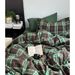 Wholesale INS Style British Retro Green Plaid Nordic Simple Pure Yarn-Dyed Washed Four-Piece All Cotton 4-Piece Set_maomaolike.com