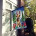 Border Terrier Christmas Reindeer House Flag Large Porch Sleeve Pole Decorative Outside Yard Banner Artwork Wall Hanging, Polyester, House Size, Multicolor_maomaolike.com