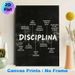 Spanish Discipline Themed Painting Poster, Monochrome Ink-style Typographic Poster, Inspirational Self-discipline Guidelines, Ideal For Home Office_maomaolike.com