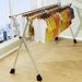 SOGA 2.4m Portable Standing Clothes Drying Rack Foldable Space-Saving Laundry Holder 3 Poles_maomaolike.com