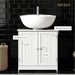 Under Sink Bathroom Cabinet, Pedestal Sink Storage Cabinet With 2 Doors_maomaolike.com