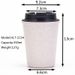 double layer water cup portable mini wheat straw coffee cup portable fashionable and simple car wheat aroma cup_maomaolike.com