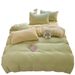 Wholesale Cream Double Mix Milk Velvet Four-Piece Autumn Winter Double-Sided Coral Fleece Warm Flannel 4-Piece Set_maomaolike.com
