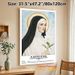 St. Beatrice Of Silva Painting Poster, Serene Watercolor Holy Figure With Lily & Halo Poster, Inspirational Religious Decor Ideal For Home, Prayer_maomaolike.com