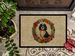 Cavalier Spaniel Christmas Flowers Doormat Front Door Mat Indoor Outdoor Rugs For Entryway, Non Slip Washable Low Pile, 24H X 36W_maomaolike.com