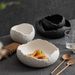 White Ceramic Soup Household Japanese Style Irregular Deep Dessert Creative Fruit Salad Bowl_maomaolike.com