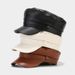 Hot Sale Korean Leather Beret Fashion Ladies Duck Tongue Wild Hats British Retro High-Quality Outdoor Leisure Caps Hat_maomaolike.com