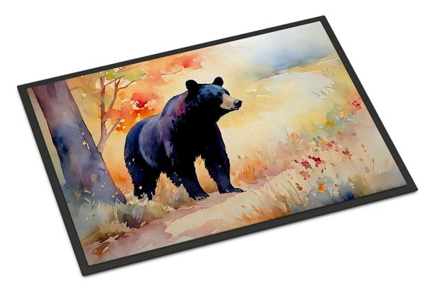 American Black Bear Doormat Front Door Mat Indoor Outdoor Rugs For Entryway, Non Slip Washable Low Pile, 24H X 36W_maomaolike.com