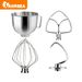 Stand Mixer Accessories 4-piece Set, Stainless Steel Whisk, Dough Hook, 5-Quart Whisk And Stainless Steel Mixing Bowl, Replaceable Food Mixer Accessories For Baking And Everyday Use_maomaolike.com
