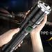 High Brightness Flashlight Laser Ultra Bright Outdoor Range Rechargeable LED Searchlight Long Battery Life Zoomable_maomaolike.com