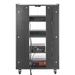 VEVOR 5-Tier AV Media Stand With Wheels, Wooden Audio-Video Media Stand For DVD Players/Cable Boxes/Games Consoles, Height-Adjustable Media Storage Cabinet For Gaming, Recording Room, Black_maomaolike.com