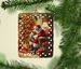 Yorkshire Terrier Yorkie And Santa Claus Porcelain Ornament Christmas Tree Hanging Decorations For Home Christmas Holiday, Rectangle, Gift, Multicolor_maomaolike.com
