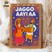 Punjabi Jaggo Celebration Painting Poster, Vibrant Ethnic Folk Art Style Poster, Festive Cultural Decor Showcasing Traditional Performers, Suitable_maomaolike.com