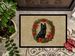 German Spitz Christmas Flowers Doormat Front Door Mat Indoor Outdoor Rugs For Entryway, Non Slip Washable Low Pile, 24H X 36W_maomaolike.com