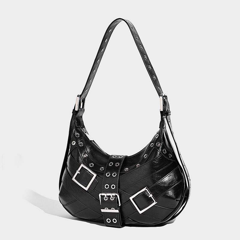 Cross-border Trendy Crocodile-pattern Exquisite Underarm Bag, New High-value Retro Versatile Fashion Crescent Bag For Women_maomaolike.com