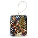 Brittany And Santa Claus Porcelain Ornament Christmas Tree Hanging Decorations For Home Christmas Holiday, Rectangle, Gift, Multicolor_maomaolike.com