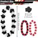 30 Pcs Racing Party Flower Leis Black White Red Mixed Color Silk Tropical Flower Necklace Hawaii Luau Theme Movie Night Party Favors Supplies For Holiday Race Car Parties Beach Birthday Decorations_maomaolike.com