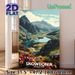 Snowdonia National Park Landscape Painting Poster, Vibrant Retro-style Mountain, Lake & Wildflower Scene Poster, Nature-themed Decor Ideal For Living_maomaolike.com