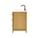 36 Inch Solid Wood Pre-assembled Bathroom Vanity With Power Supply--Natural Oak_maomaolike.com