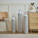 Floor Metal Vases Decorated White Metal Vases Set Of 3 Gorgeous Home Decoration Large Glazed Metal Vases 24in/28.7in/33.5in Height_maomaolike.com