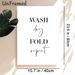 Laundry Themed Painting Poster, Minimalist Black-and-White Mixed Typography Poster, Sleek Functional Decor Ideal For Laundry Room_maomaolike.com