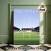 The Stoop Rugby Stadium Painting Poster, Minimalist Flat-design Poster, Clear Depiction Of Rugby Field With Goalposts And Colorful Stands, Suitable_maomaolike.com