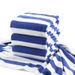 Blue Striped Beach Towel, Pure Cotton, Enlarged Swimming Towel, Absorbent And Quick Drying, Bath Towel_maomaolike.com