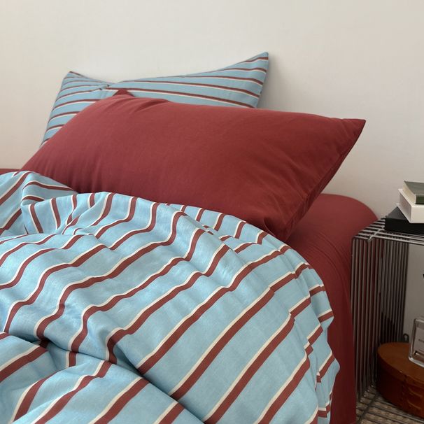 Wholesale INS Japanese Simple Mixed Striped Pure Yarn-Dyed Double Layer Yarn Four-Piece All Cotton Nordic Style 4-Piece Set_maomaolike.com