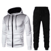 Men's Clothing Autumn and Winter New Men's Casual Cardigan Hooded Sweater 3D Printed Youth Men's Jacket Set_maomaolike.com