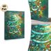 Islamic Calligraphy Painting Poster, Vibrant Oil-Painting Style Floral Backdrop Poster, Elegant Cultural Art Ideal For Living Room, Prayer Space_maomaolike.com