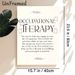 Occupational Therapy Painting Poster, Minimalist Typographic Poster, Elegant Text With Delicate Line Art Decor, Conveys Occupational Therapy Mission_maomaolike.com