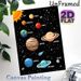 Solar System Painting Poster, Vibrant Cartoon-style Labeled Planets & Space Elements Poster, Educational Wall Decor Suitable For Home Study Spaces_maomaolike.com