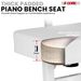 5 CORE Piano Bench Height Adjustable Keyboard Stool Stool Heavy Duty Thick Padded Cushioned Seat With Backrest - PNB B-REST WH_maomaolike.com