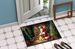 Wheaten Terrier And Santa Claus Doormat Front Door Mat Indoor Outdoor Rugs For Entryway, Non Slip Washable Low Pile, 24H X 36W_maomaolike.com