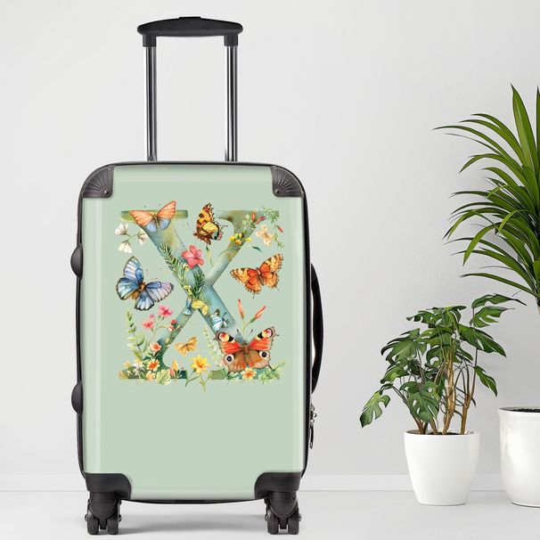 Letter X Luggage, 20/24/28 Inch Luggage, Carry-On, Custom Luggage, Luggage Set, Suitcase, Travel, Vacation, Cabin Suitcase, Custom Suitcase, Personalized Luggage_maomaolike.com