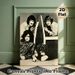 Vintage Rock Band Painting Poster, Monochrome Retro Classic Rock Group Portrait Poster, Timeless Nostalgic Decor Idea For Music Studio, Living Room_maomaolike.com
