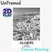 Algiers Coastal City Painting Poster, Monochrome Minimalist Urban Coastal Scene Poster, Sleek Timeless Decor Ideal For Living Room, Office, Bedroom_maomaolike.com