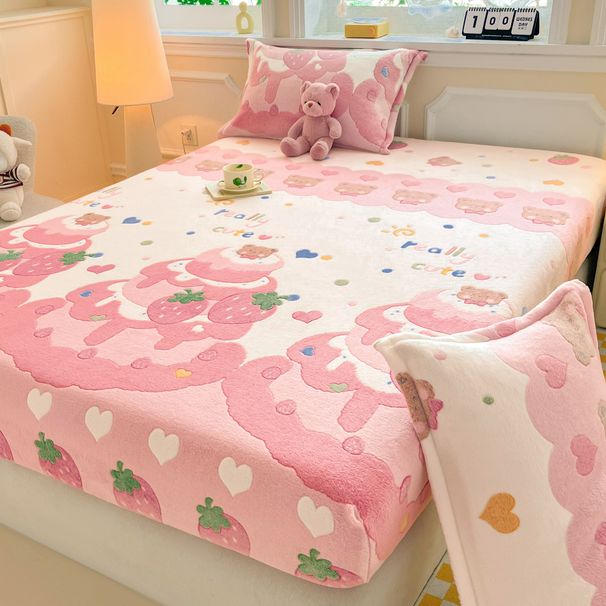 Winter Exclusive Bedspread Set With Mattress Cover, Three-piece Protective Set, Dust Cover Kit, Made Of_maomaolike.com