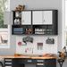 Metal Adjustable 2 Doors Metal Storage Cabinet Kitchen Pantry Cabinet With Adjustable Shelves Tall Steel Cabinet Locker For Kitchen, Living Room, Dining Room And Office_maomaolike.com